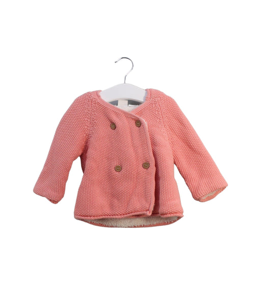 A Pink Puffer/Quilted Jackets from Seed in size 6-12M for girl. (Front View)