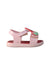 A Pink Sandals from Mini Melissa in size 3T for girl. (Back View)