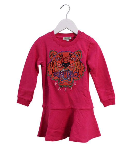 A Pink Sweater Dresses from Kenzo in size 3T for girl. (Front View)