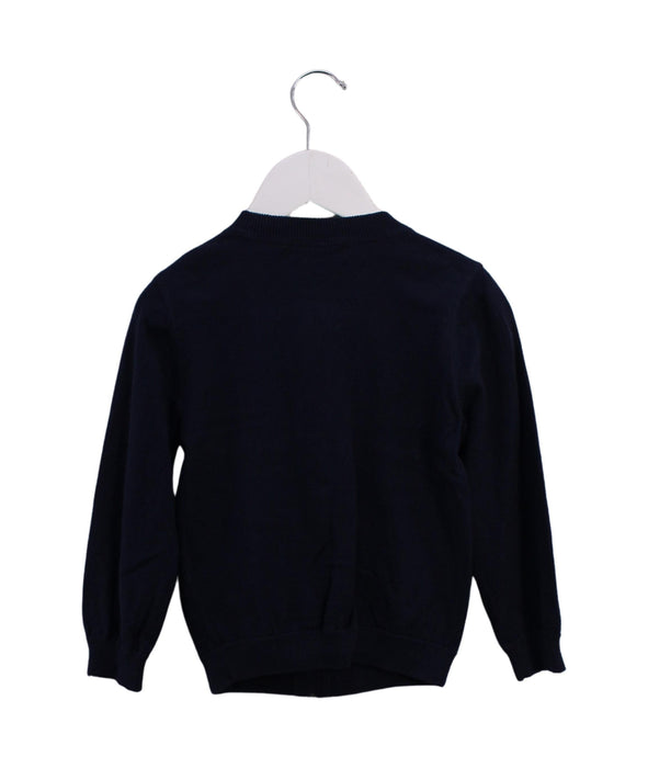 A Navy Knit Sweaters from Burberry in size 3T for girl. (Back View)