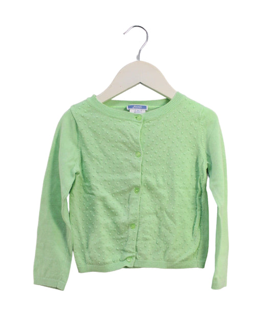 A Green Cardigans from Jacadi in size 4T for girl. (Front View)