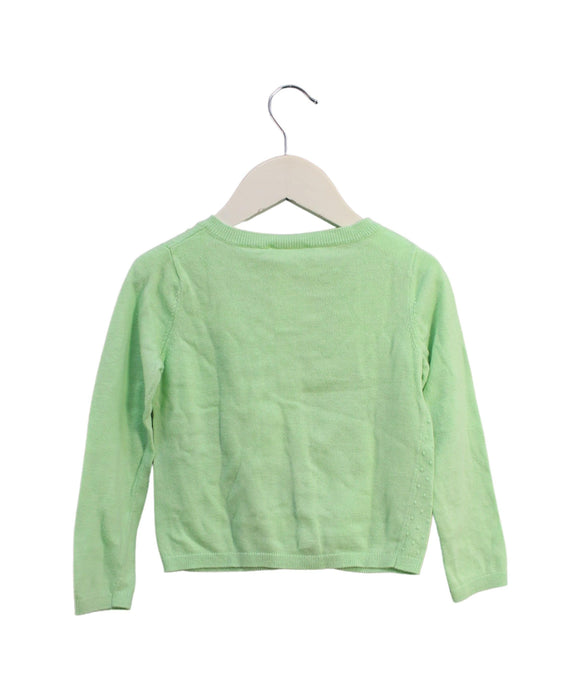 A Green Cardigans from Jacadi in size 4T for girl. (Back View)
