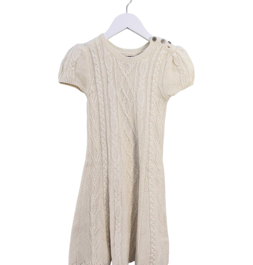 A White Sweater Dresses from Polo Ralph Lauren in size 5T for girl. (Front View)