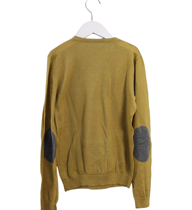 A Yellow Knit Sweaters from Bonpoint in size 12Y for boy. (Back View)
