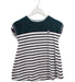 A Navy Short Sleeve Dresses from Petit Bateau in size 4T for girl. (Front View)