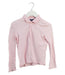 A Pink Long Sleeve Polos from Polo Ralph Lauren in size 5T for girl. (Front View)