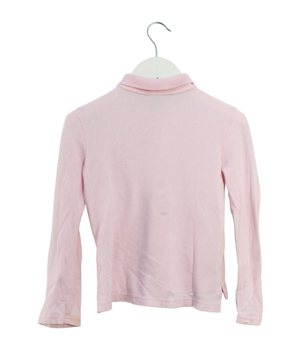 A Pink Long Sleeve Polos from Polo Ralph Lauren in size 5T for girl. (Back View)