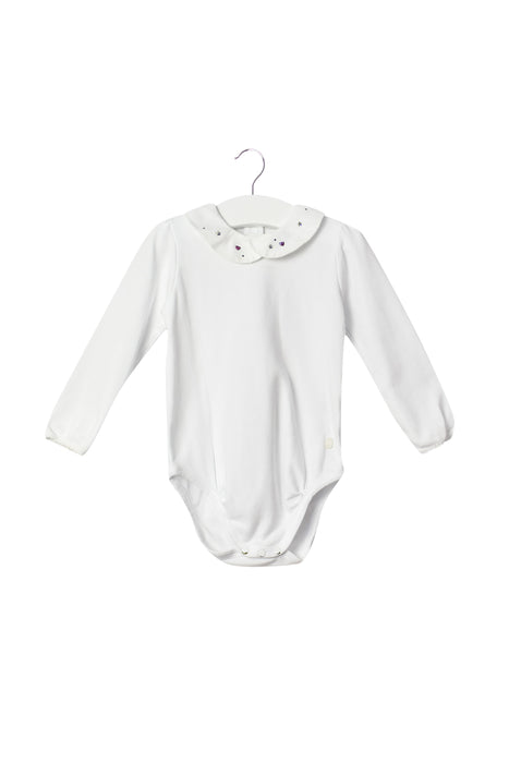 A White Long Sleeve Bodysuits from Dior in size 12-18M for girl. (Front View)