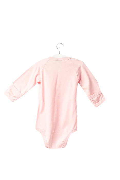A Pink Long Sleeve Bodysuits from Organic Baby in size 6-12M for girl. (Back View)