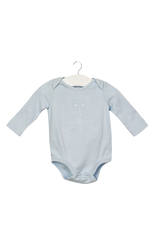 A Blue Long Sleeve Bodysuits from Ralph Lauren in size 0-3M for girl. (Front View)