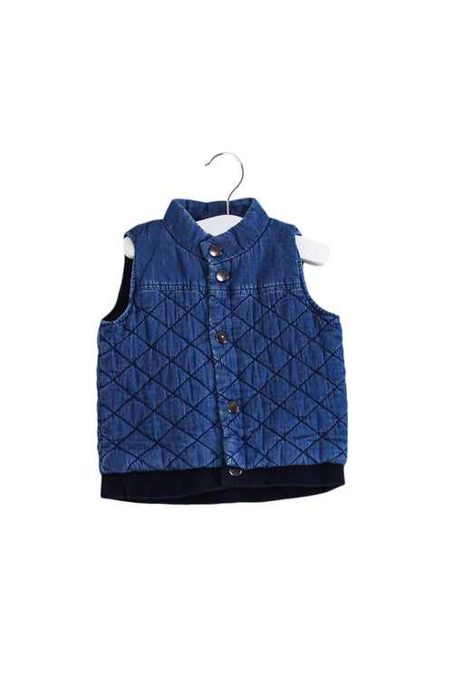 A Blue Vests from Seed in size 4T for neutral. (Front View)
